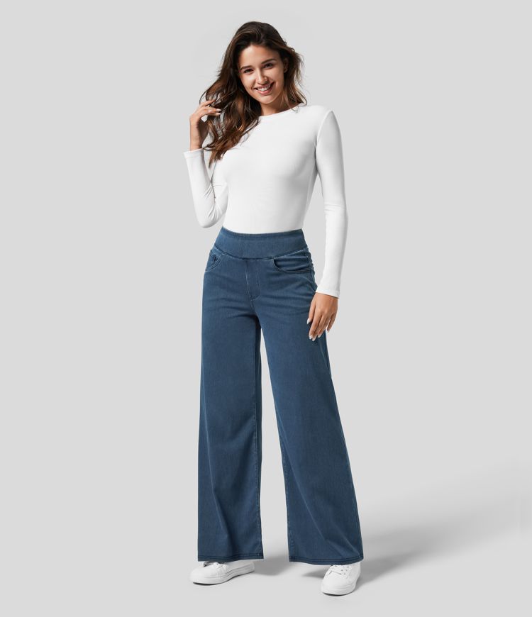 Evie | Pantaloni Elastici Confortabili cu Talie Înaltă