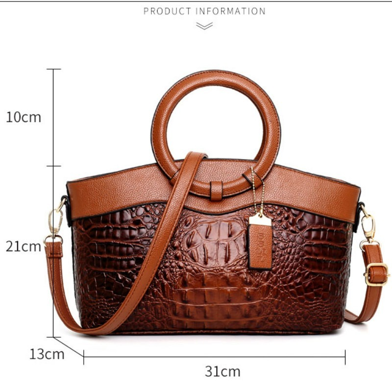 Matilda | Elegancka ręcznie robiona torba Croco ze skóry