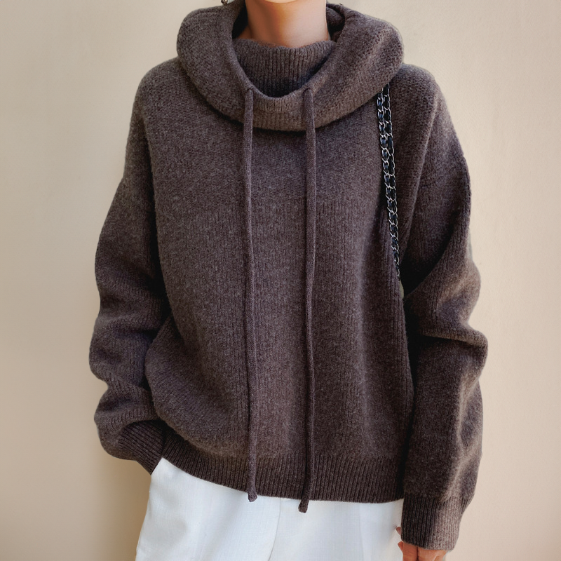 Teofila - Elegancki sweter z golfem