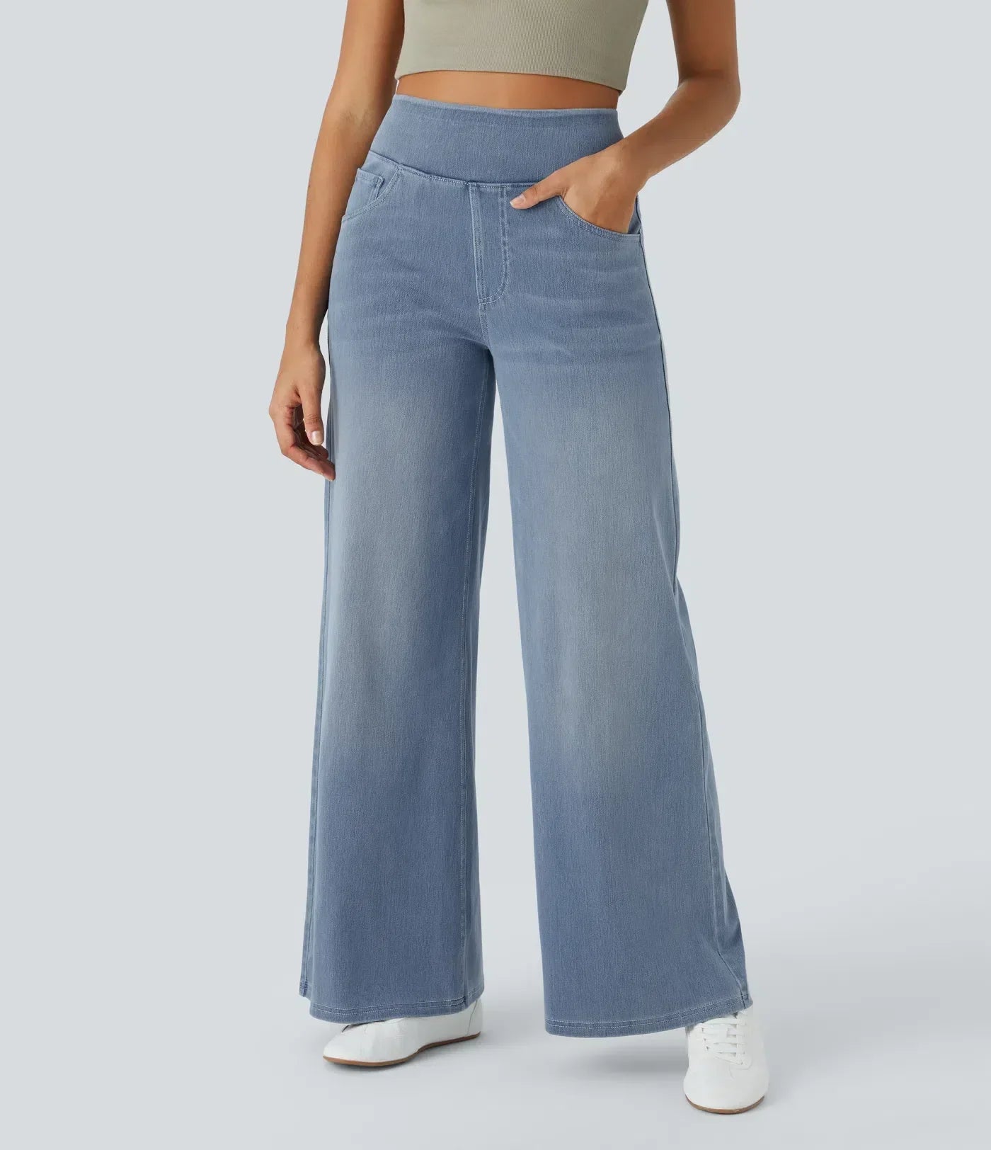 Evie | Pantaloni Elastici Confortabili cu Talie Înaltă