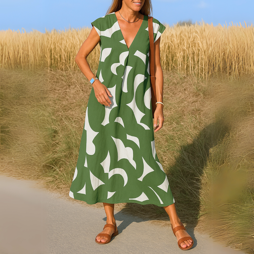 Lovisa – Sukienka letnia | Damska | Dekolt w serek, boho print, luźny krój | Kobiecy wyraz, lekki i stylowy look | IVY&CO