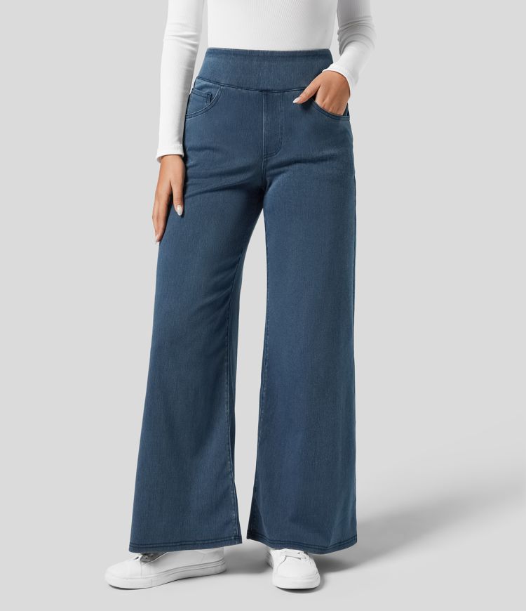Evie | Pantaloni Elastici Confortabili cu Talie Înaltă