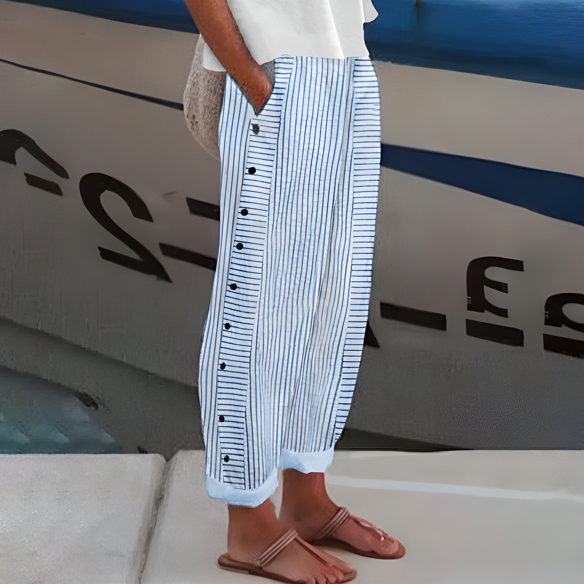 Dagny | Pantaloni ușori din in