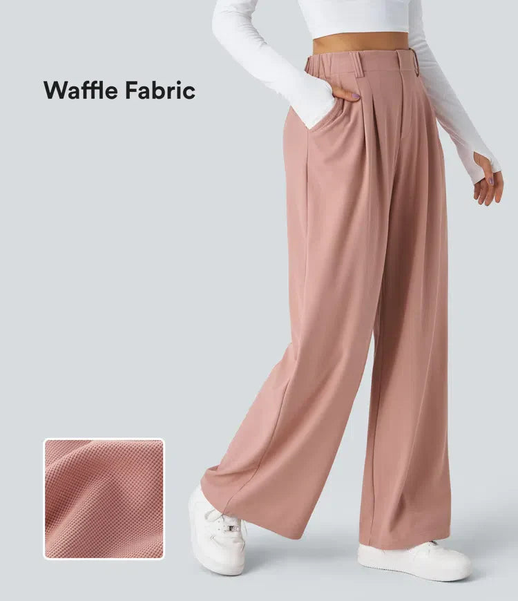 Spodnie robocze Halara Flex™ z wysokim stanem, szerokimi bocznymi kieszeniami, z materiału waffle