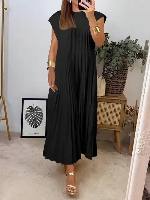 Simone – Sukienka | Damska | Plisowana, bez rękawów, lekki fason | Jasny odcień | Lekki i oddychający materiał | IVY&CO