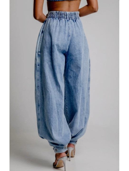 Una™ | Jeansy z Wysokim Stanem Balloon