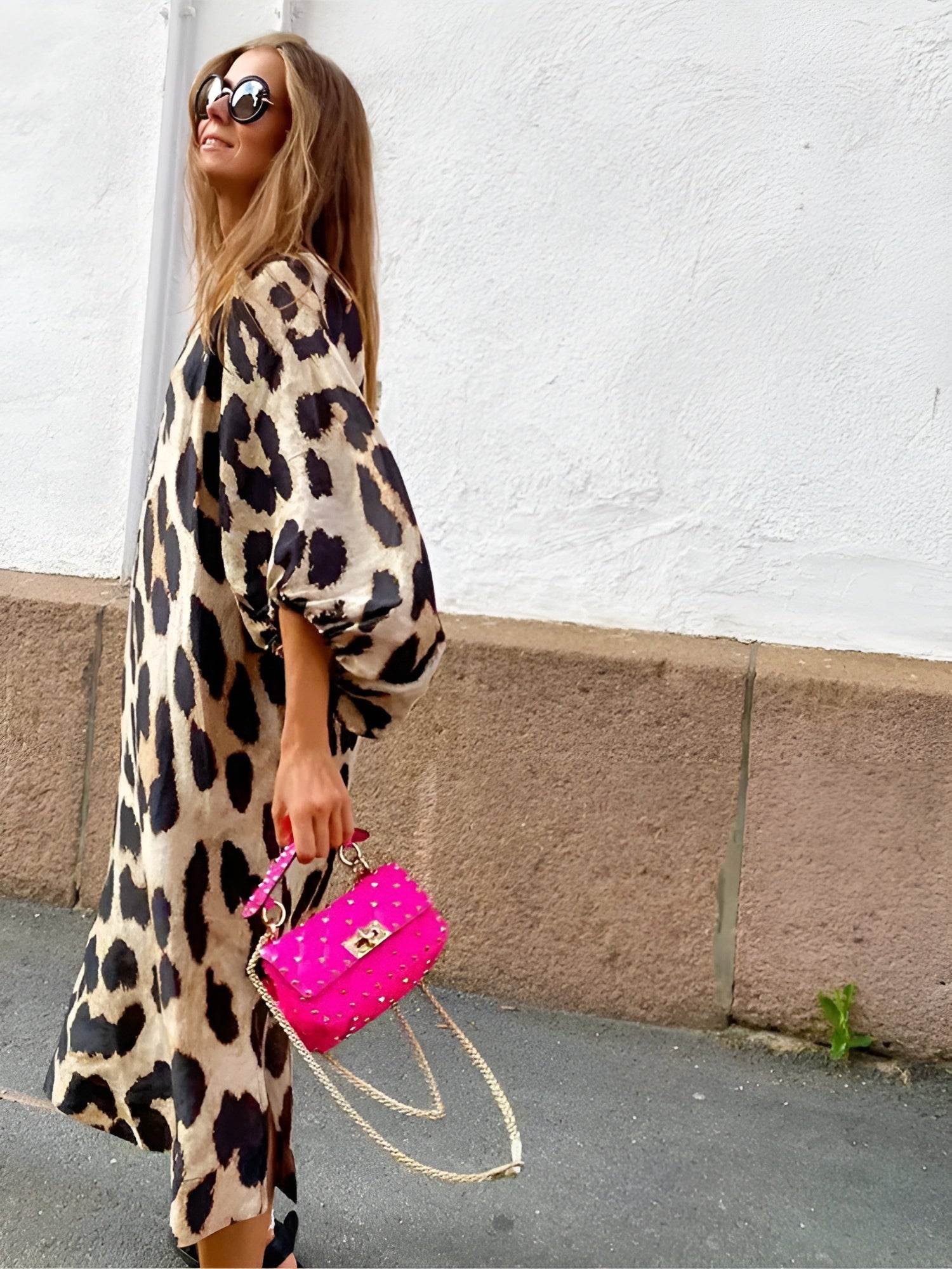 Silvie – Sukienka | Damska | Wyjątkowy wzór, luźna sylwetka, lekki materiał | Wielokolorowy wygląd | Zwiewny fason | IVY&CO