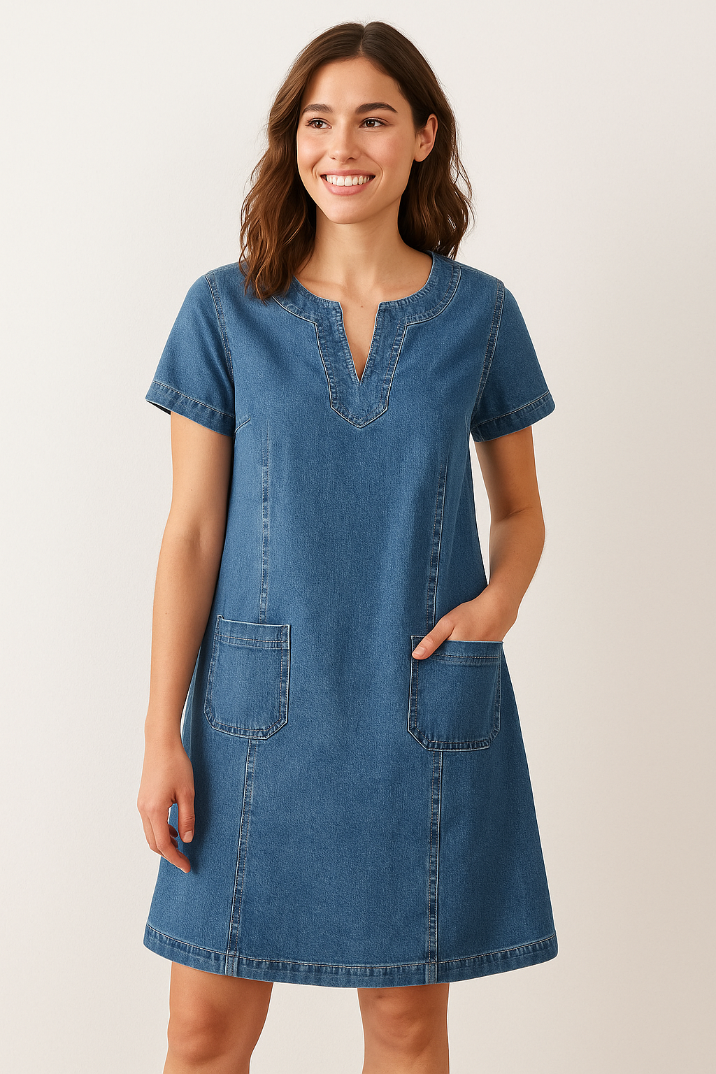 Lily | Sukienka z miękkiego denimu