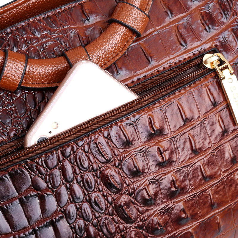Matilda | Elegancka ręcznie robiona torba Croco ze skóry