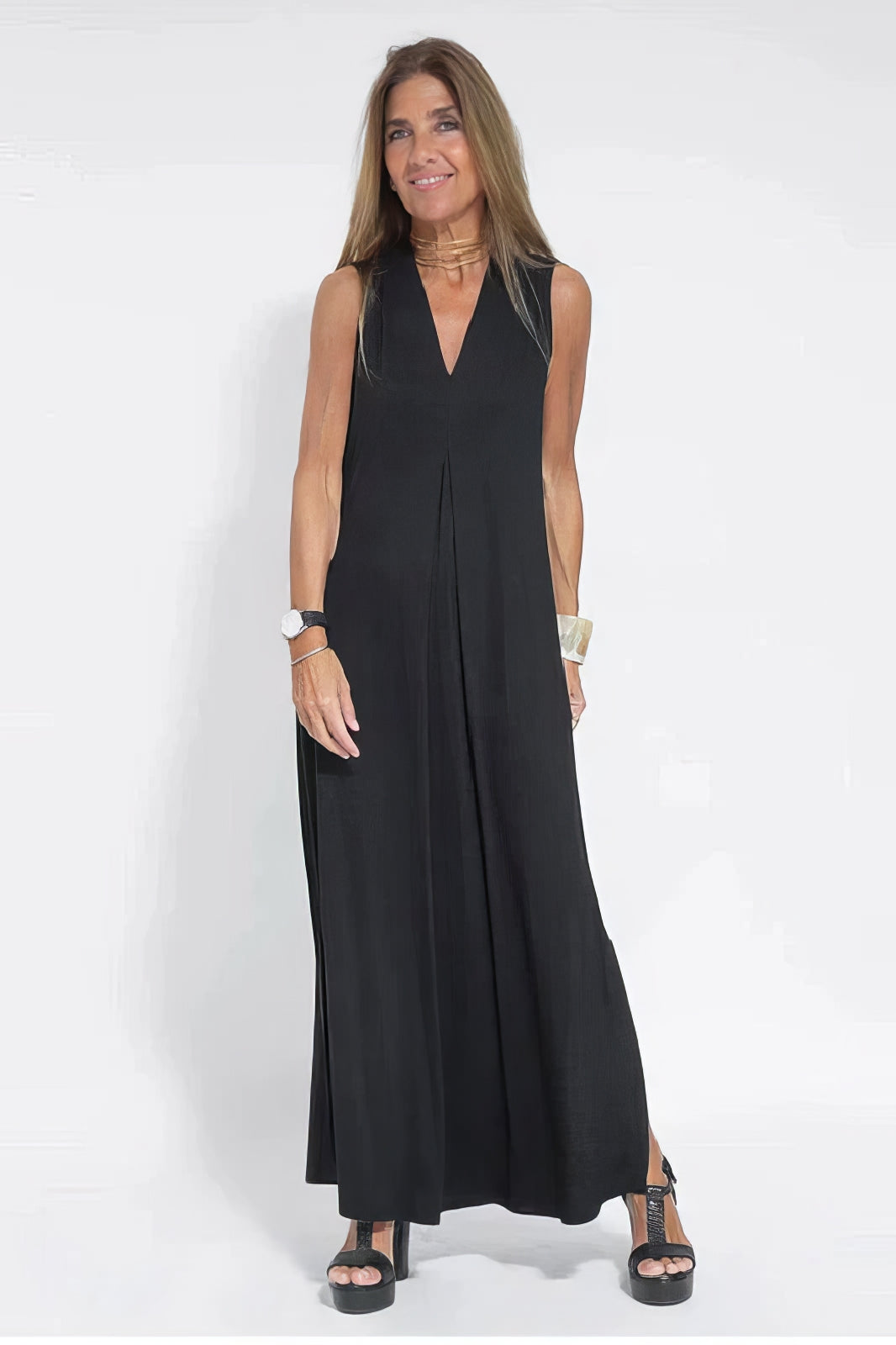 Claire – Sukienka maxi | Damska | Dekolt w serek i fason w literę A | Elegancka i swobodna | IVY&CO