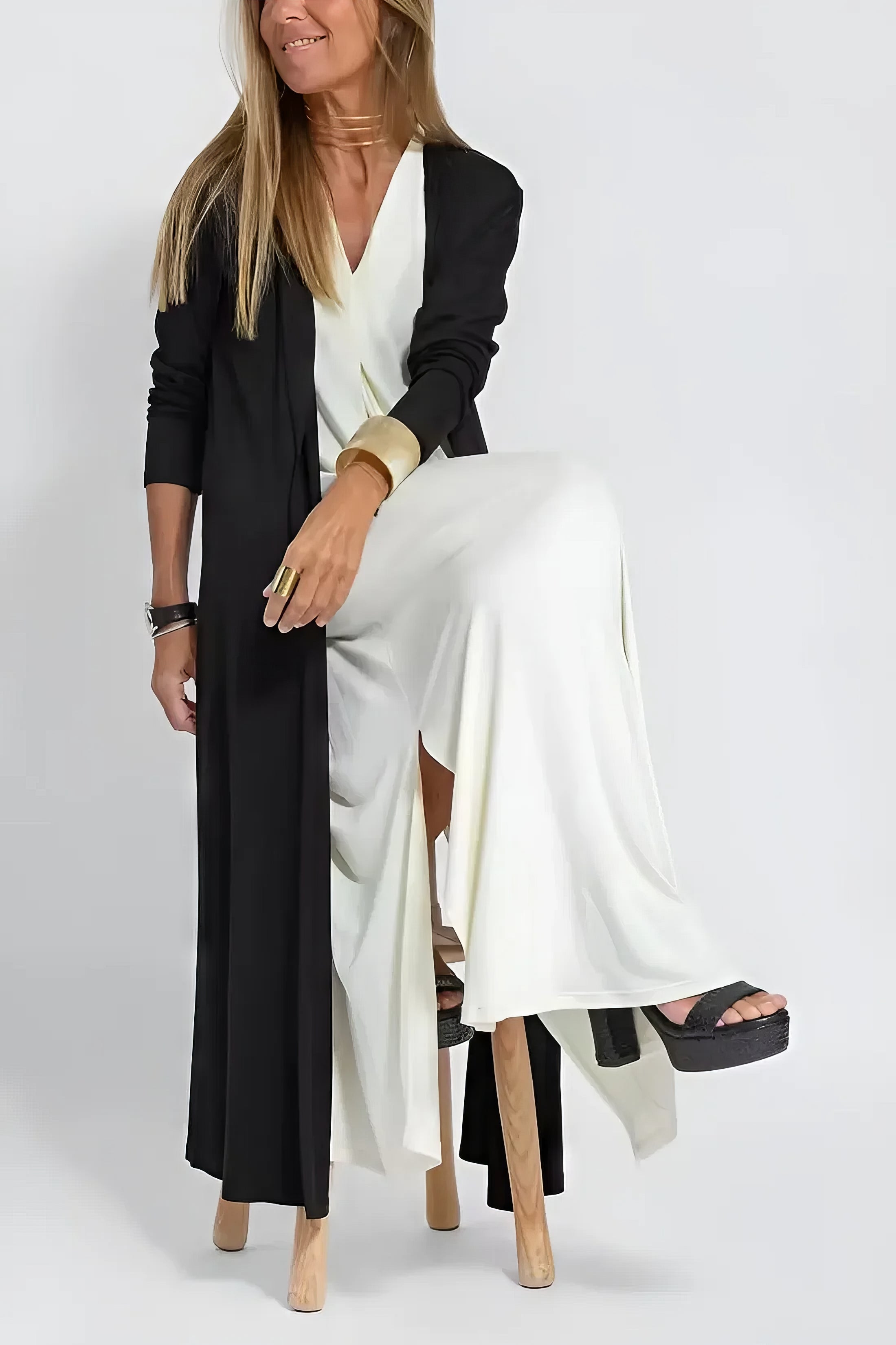 Claire – Sukienka maxi | Damska | Dekolt w serek i fason w literę A | Elegancka i swobodna | IVY&CO
