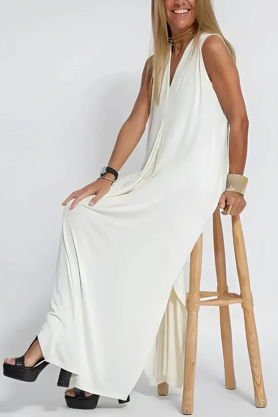 Claire – Sukienka maxi | Damska | Dekolt w serek i fason w literę A | Elegancka i swobodna | IVY&CO