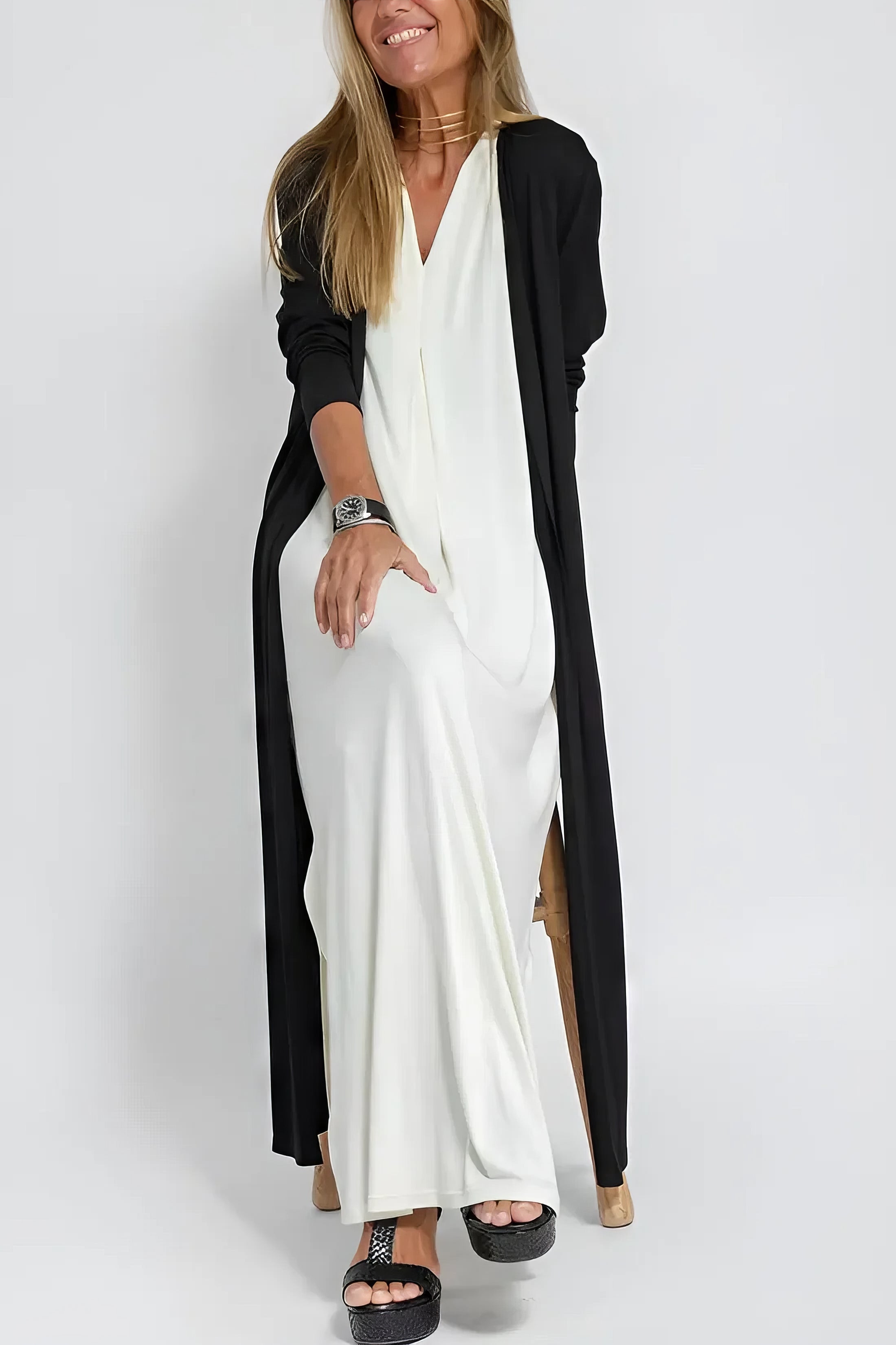 Claire – Sukienka maxi | Damska | Dekolt w serek i fason w literę A | Elegancka i swobodna | IVY&CO