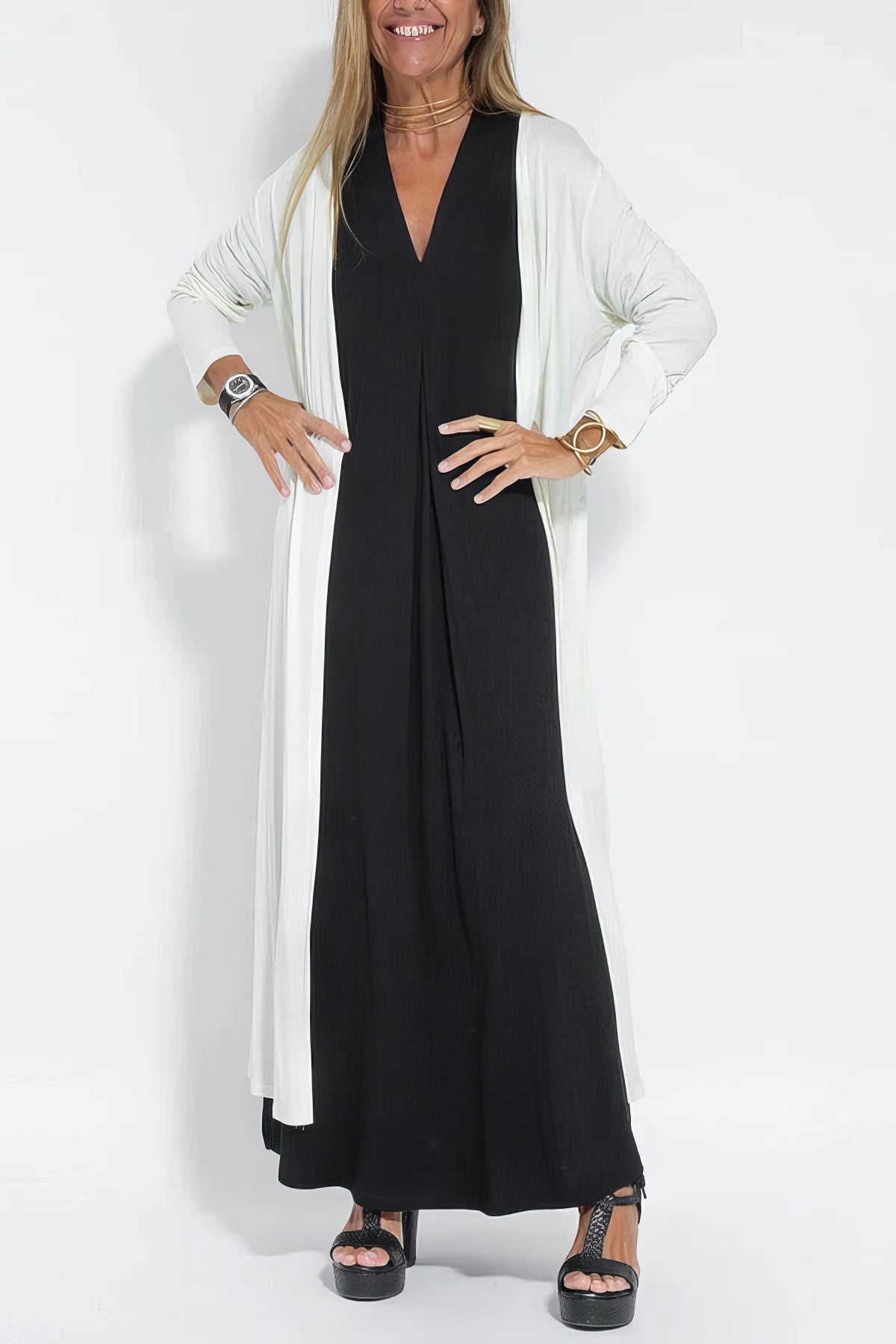 Claire – Sukienka maxi | Damska | Dekolt w serek i fason w literę A | Elegancka i swobodna | IVY&CO