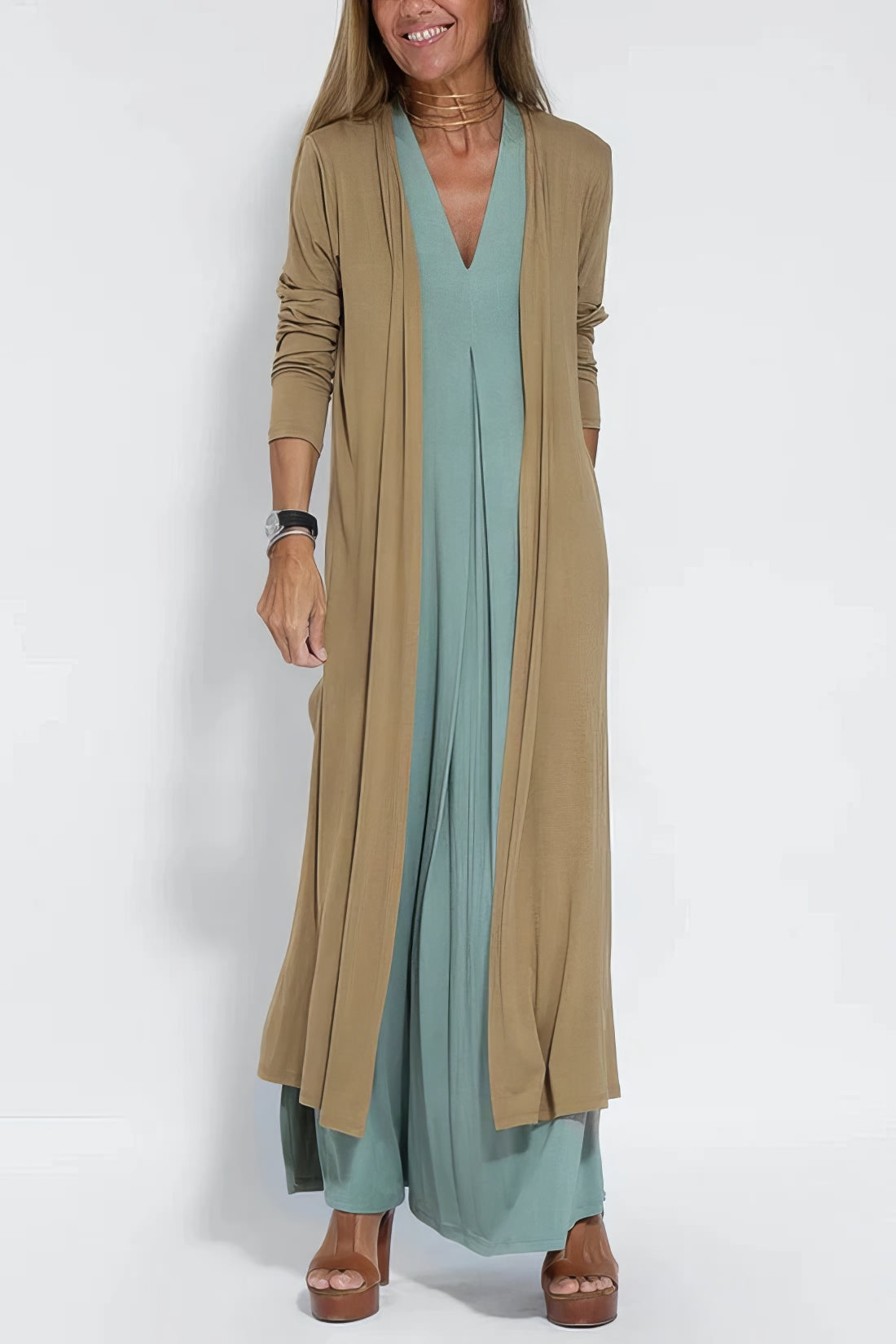 Claire – Sukienka maxi | Damska | Dekolt w serek i fason w literę A | Elegancka i swobodna | IVY&CO